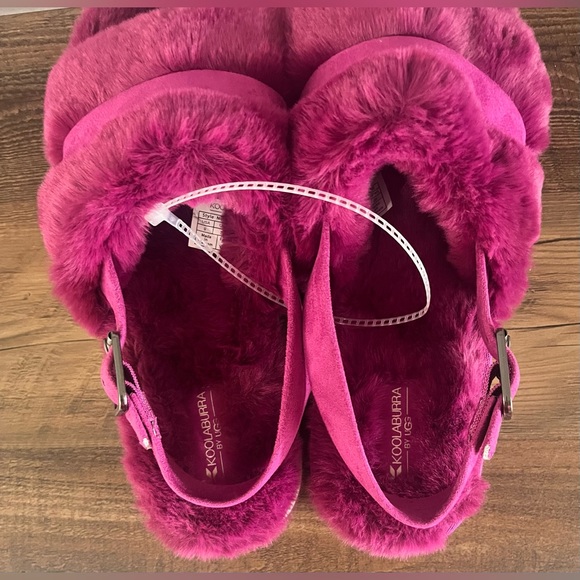 Koolaburra by UGG Fuzz'd Out Women's Sandal Slippers Fuchsia Size 9 - Picture 7 of 7
